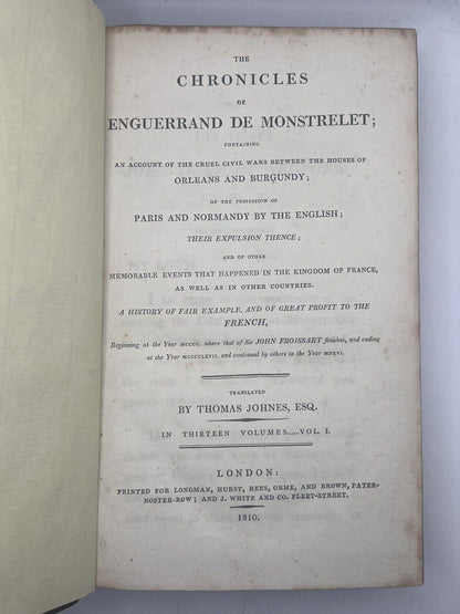 The Chronicles of Montstrelet 1810