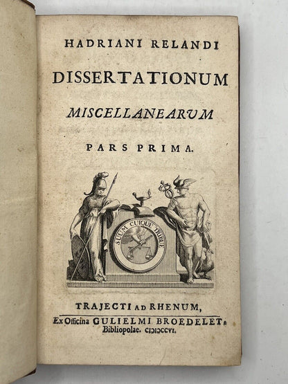 Adriaan Reland Dissertations 1706 First Edition