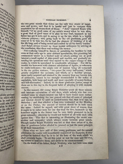 Nicholas Nickleby by Charles Dickens 1839 First Edition First Impression