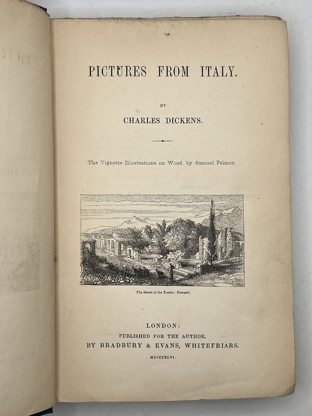 Pictures from Italy by Charles Dickens 1846 First Edition Original Cloth