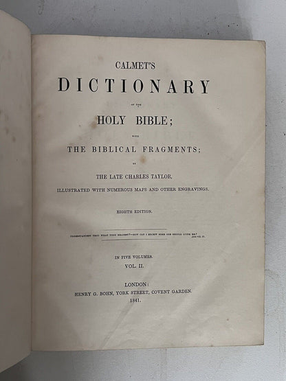 Calumet's Dictionary of the Holy Bible by Charles Taylor 1841