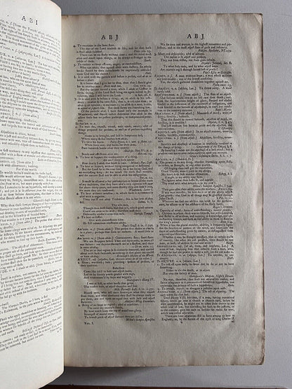 Samuel Johnson's Dictionary of the English Language 1784