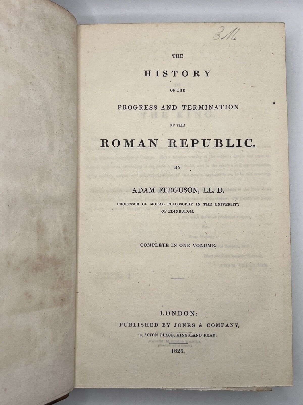 The History of the Roman Republic by Adam Ferguson 1825