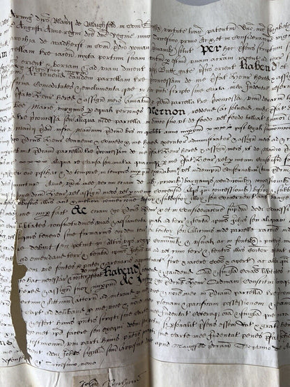 William Shakespeare Associated Vellum Document Dated 1599 Elizabethan