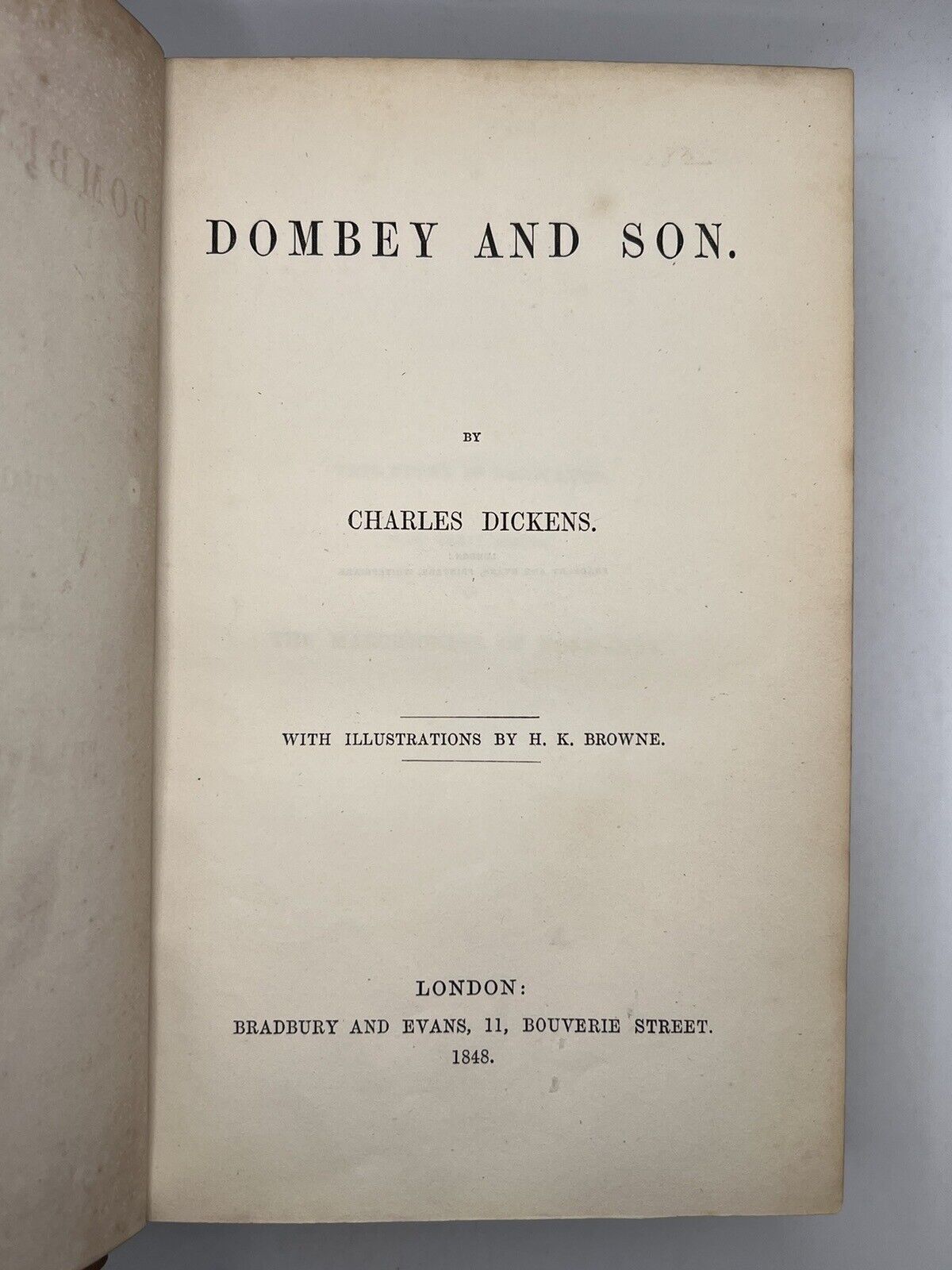 Dombey and Son by Charles Dickens 1848 First Edition First Impression