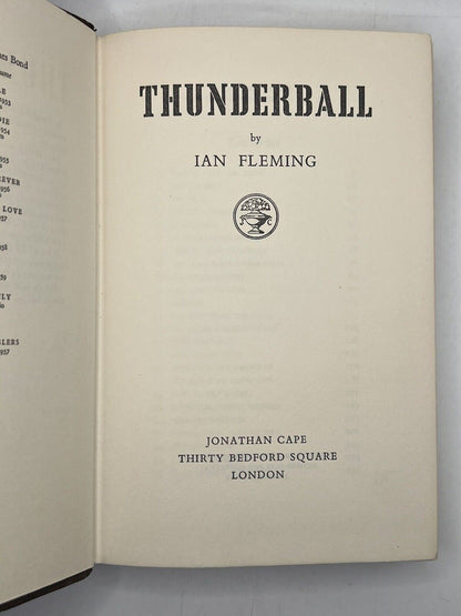 Thunderball by Ian Fleming 1961 First Edition First Impression in Original Dust Jacket