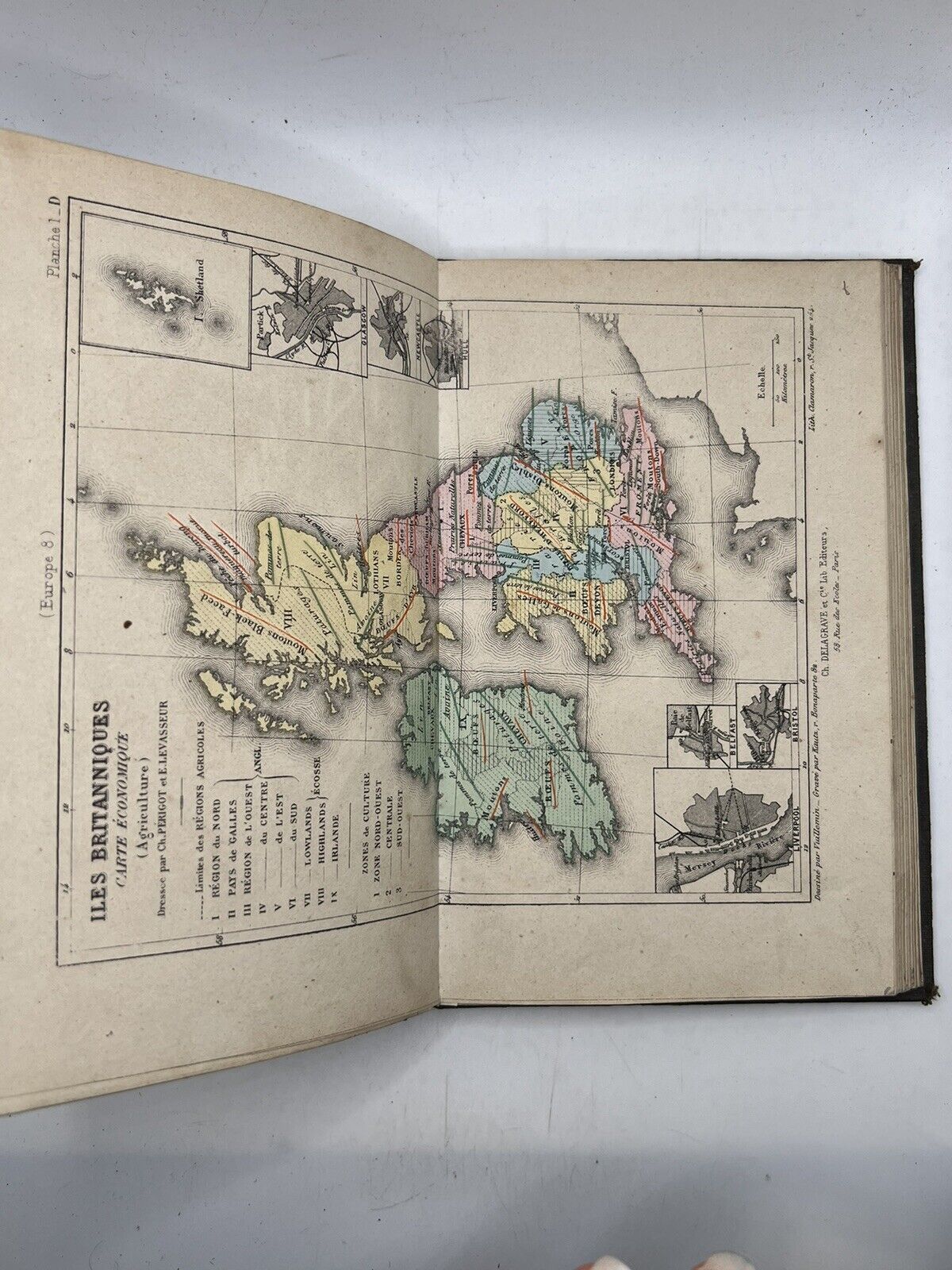 Antique Atlas of Europe Coloured Maps c.1880