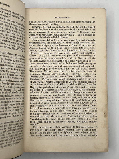 The Hunchback of Notre Dame by Victor Hugo 1840 Early English Edition Rare