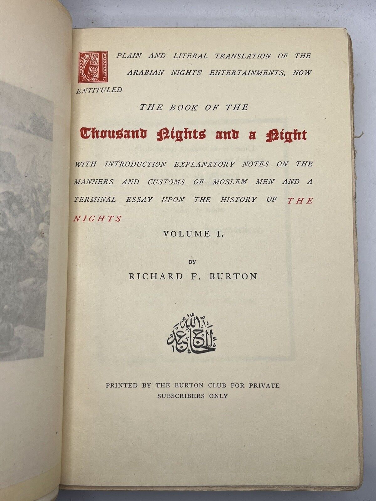 Tales From the Arabian Nights by Richard Burton 1903-4