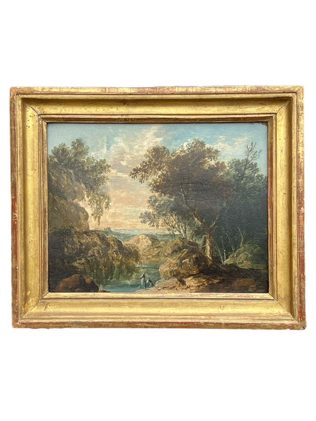 Pier Paolo Anesi (1697-1773) Italianate River Landscape Old Master Painting