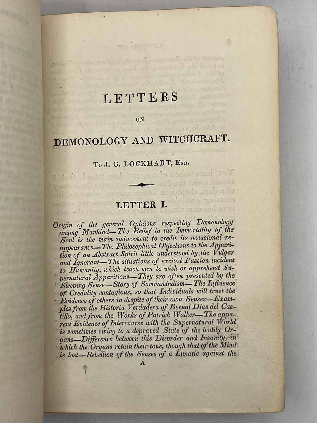 Letters on DEMONOLOGY & WITCHCRAFT by Walter Scott 1830 First Edition