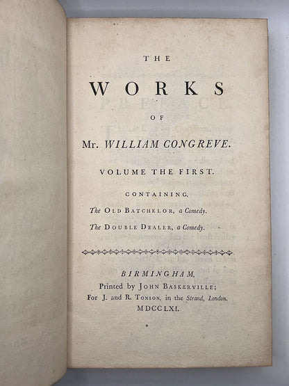 The Works of William Congreve 1761