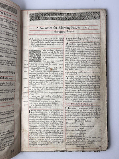 Book of Common Prayer 1660 with Psalms of David