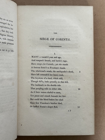 Select Poems by Lord Byron 1823; Childe Harold 1st ed.