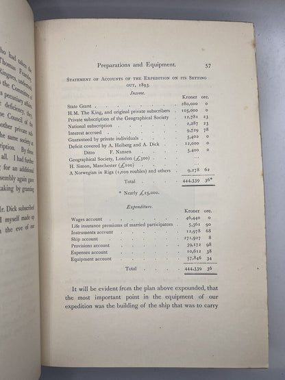 Farthest North by Fridtjof Nansen 1897 First Edition & Edmund Hillary Association!