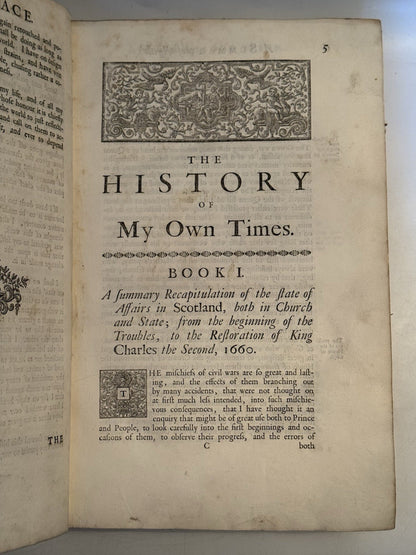 Burnet's History of His Own Time 1724 First Edition