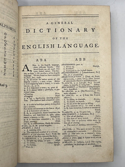 Samuel Johnson's Dictionary 1767 Third Edition