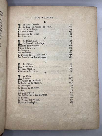 La Motte's Fables 1719 First Edition