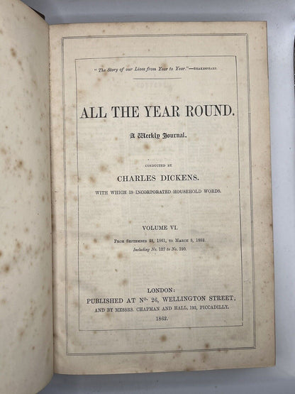 All the Year Round by Charles Dickens 1860-1875 First Editions & Later