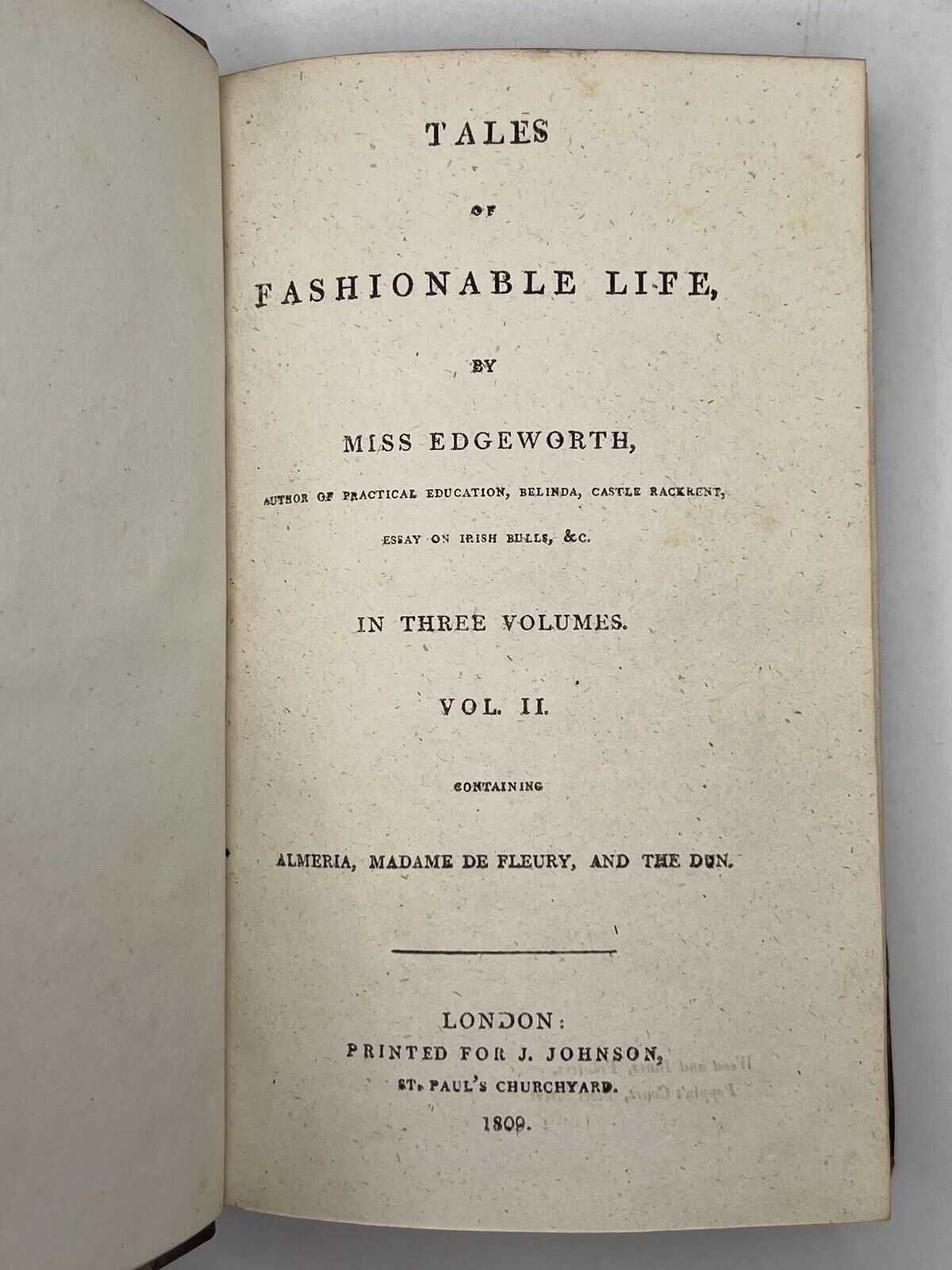 Tales of Fashionable Life by Maria Edgeworth 1809-1812 First Edition