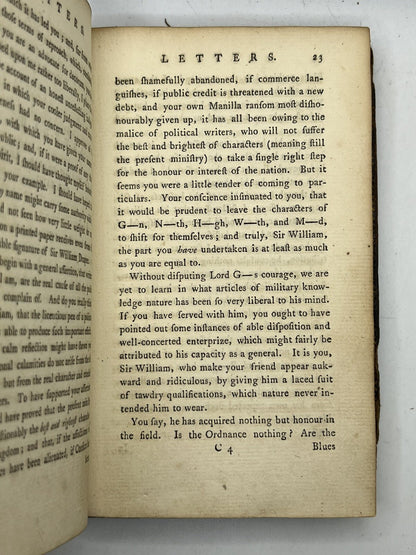 The Letters of Junius 1770 Rare Pirated Edition