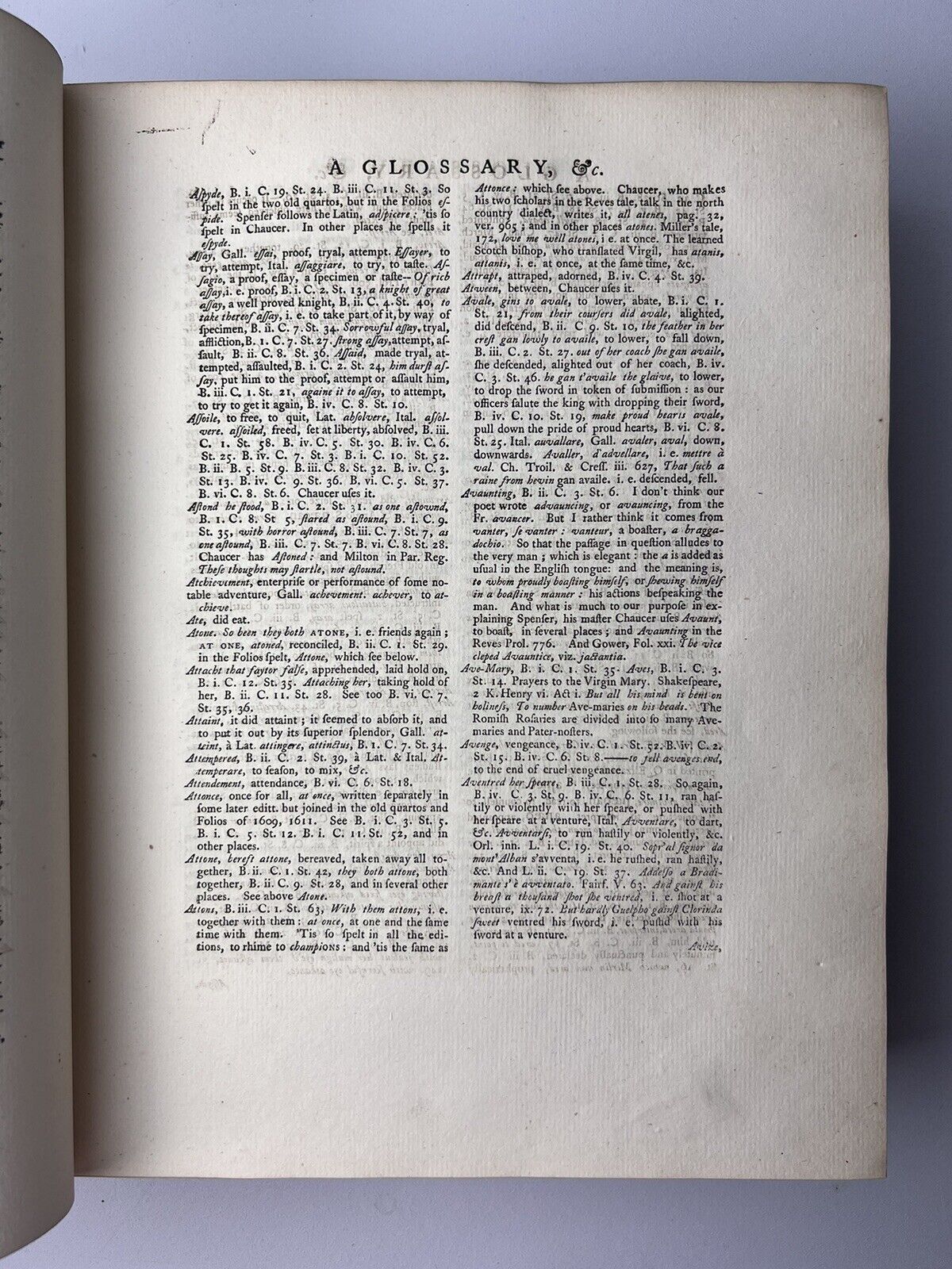 The Faerie Queene by Edmund Spenser 1758 John Upton Edition