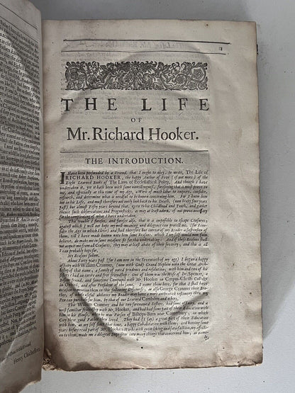 Of the Lawes of Ecclesiastical Politie by Richard Hooker 1666