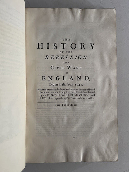 The History of the English Civil War by Edward Clarendon 1707