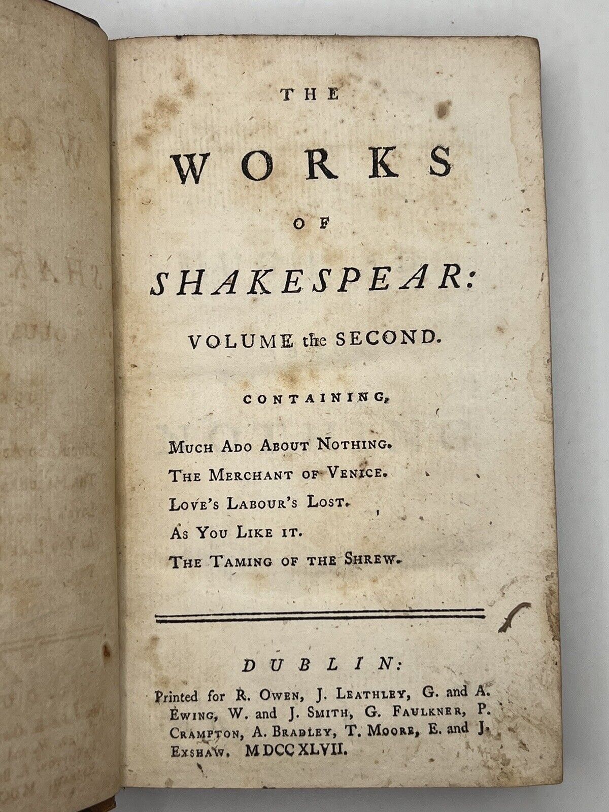 The Works of William Shakespeare 1747: The Warburton & Alexander Pope Edition