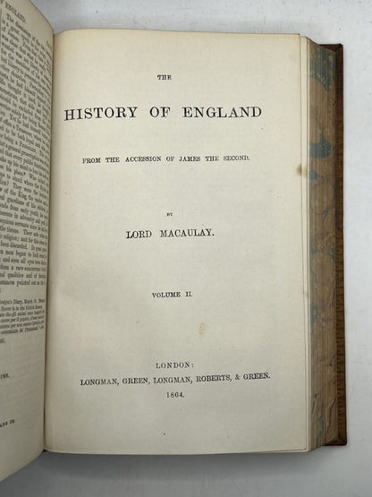 Macaulay's History of England, Essays & Writings 1863-6