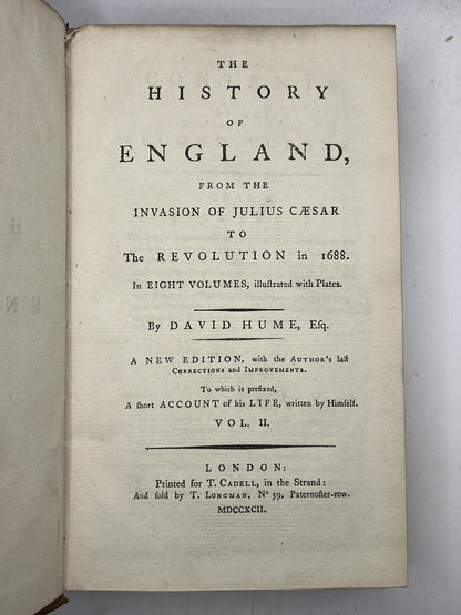 The History of England by David Hume 1792-1802