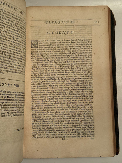 Platina's Lives of the Popes 1688 Second English Edition