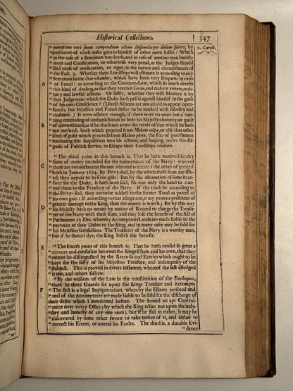 Rushworth History of England 1659-80 First Edition