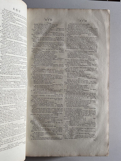 Samuel Johnson's Dictionary of the English Language 1784