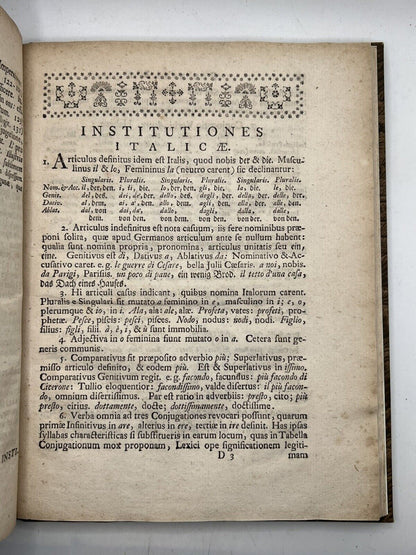 Weitenauer's Method for Learning Languages 1756 French, Italian, Spanish, Greek