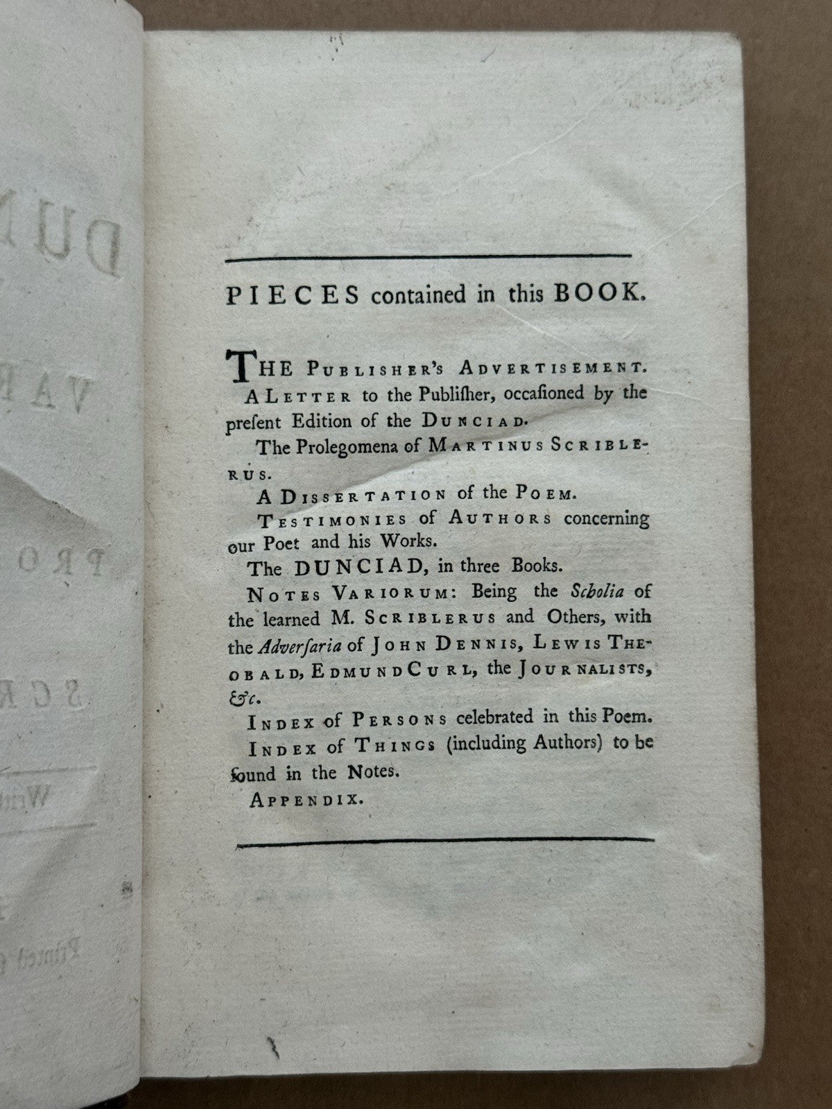 The Dunciad by Alexander Pope 1732