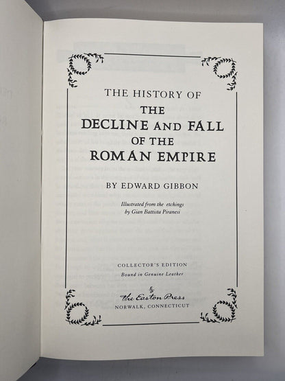 The Decline and Fall of the Roman Empire by Edward Gibbon 1974 Easton Press