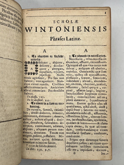 Education, Latin Thomas Drax & H Robinson 1631-1661