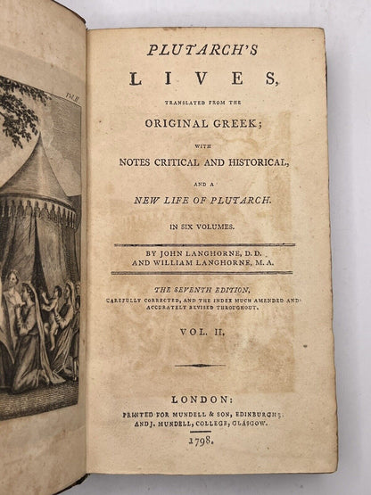 Plutarch's Lives 1798 Langhorne Edition