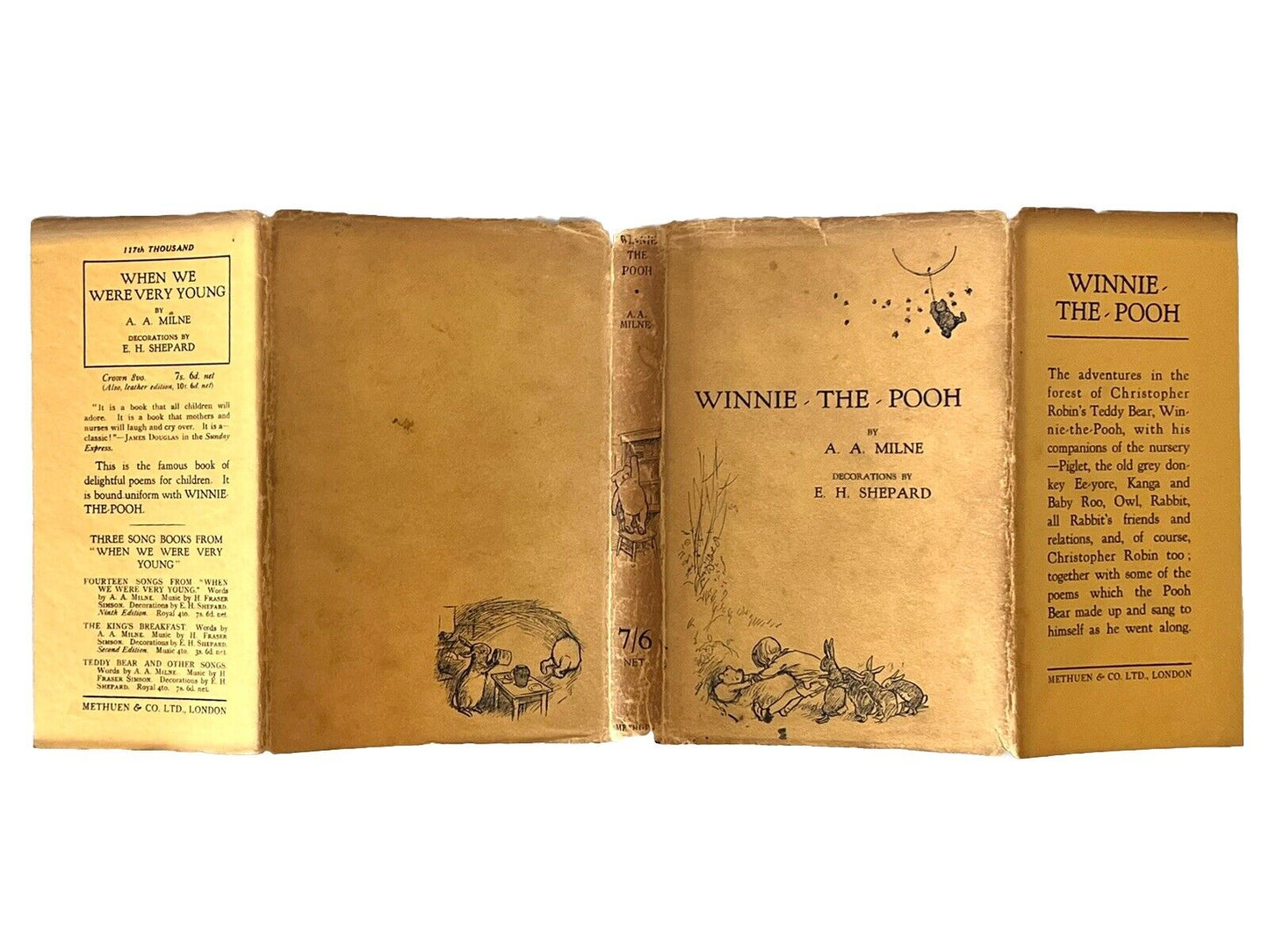 Winnie the Pooh by A. A. Milne 1926 First Edition First Impression with Original Dust Jacket