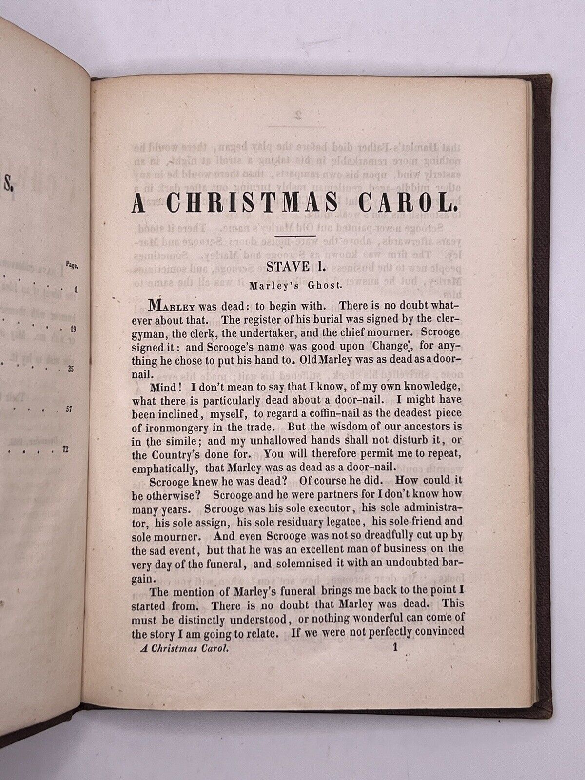 A Christmas Carol - Charles Dickens 1843 Tauchnitz First Edition in Original Cloth