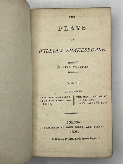 The Plays of William Shakespeare 1805