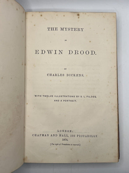 The Mystery of Edwin Drood by Charles Dickens 1870 First Edition from Original Parts