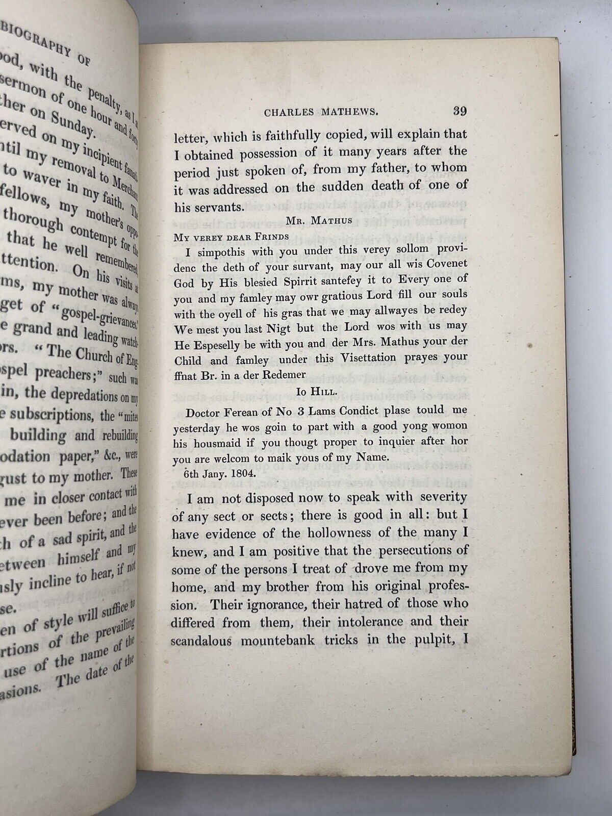 Memoirs of Charles Mathews 1838 First Edition