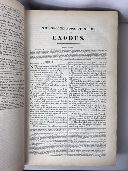 Antique King James Bible: Old & New Testaments: Adam Clarke Edition Huge Folio