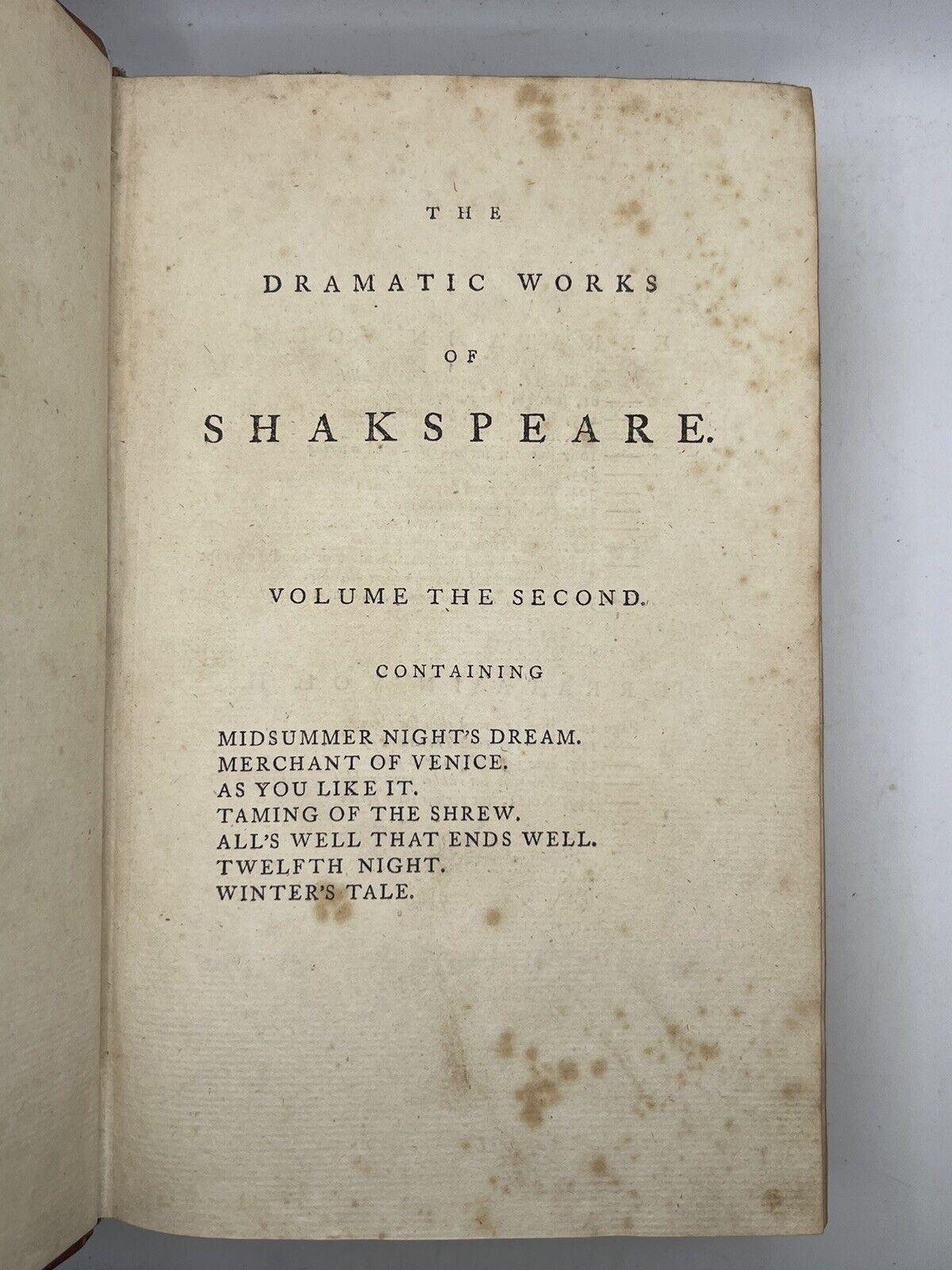 The Works of William Shakespeare 1786 Clarendon Press