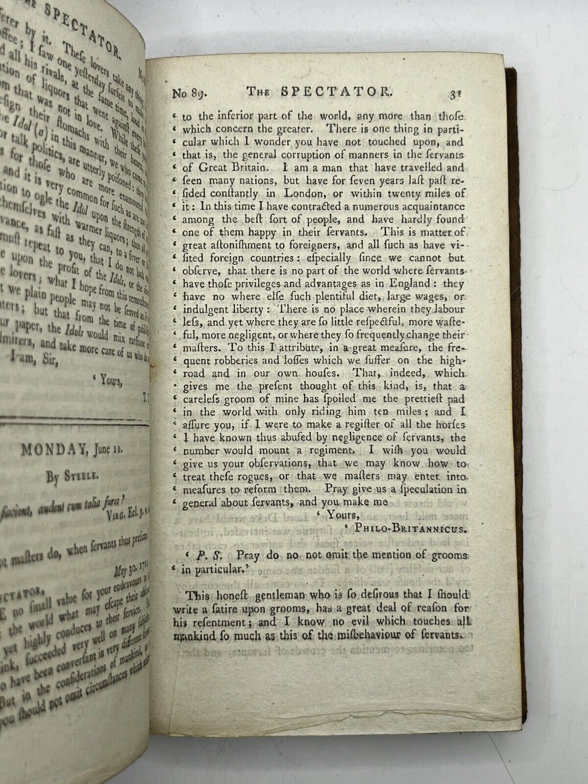 The Spectator c.1770; Joseph Addison, Steele