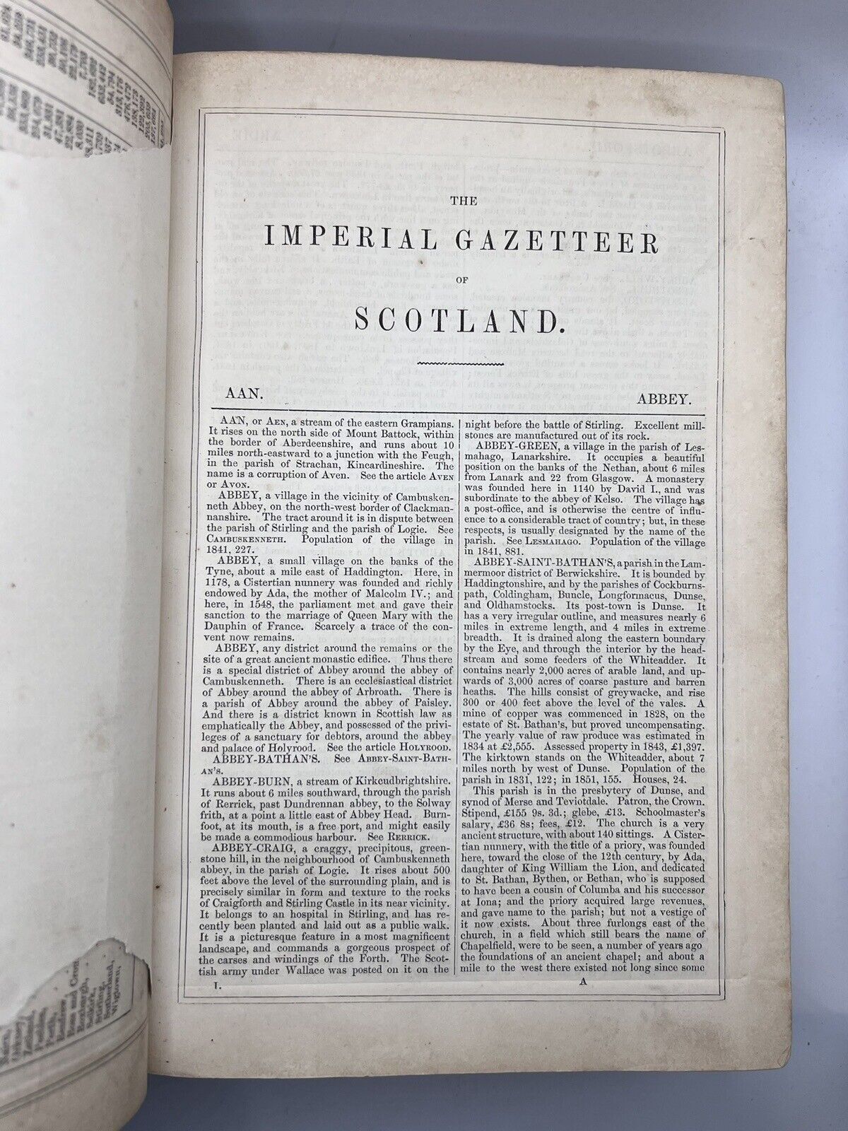 The Imperial Gazetteer of Scotland by Rev. John Marius Wilson 1857 Topography