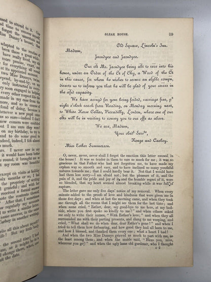 Bleak House by Charles Dickens 1853 First Edition First Impression