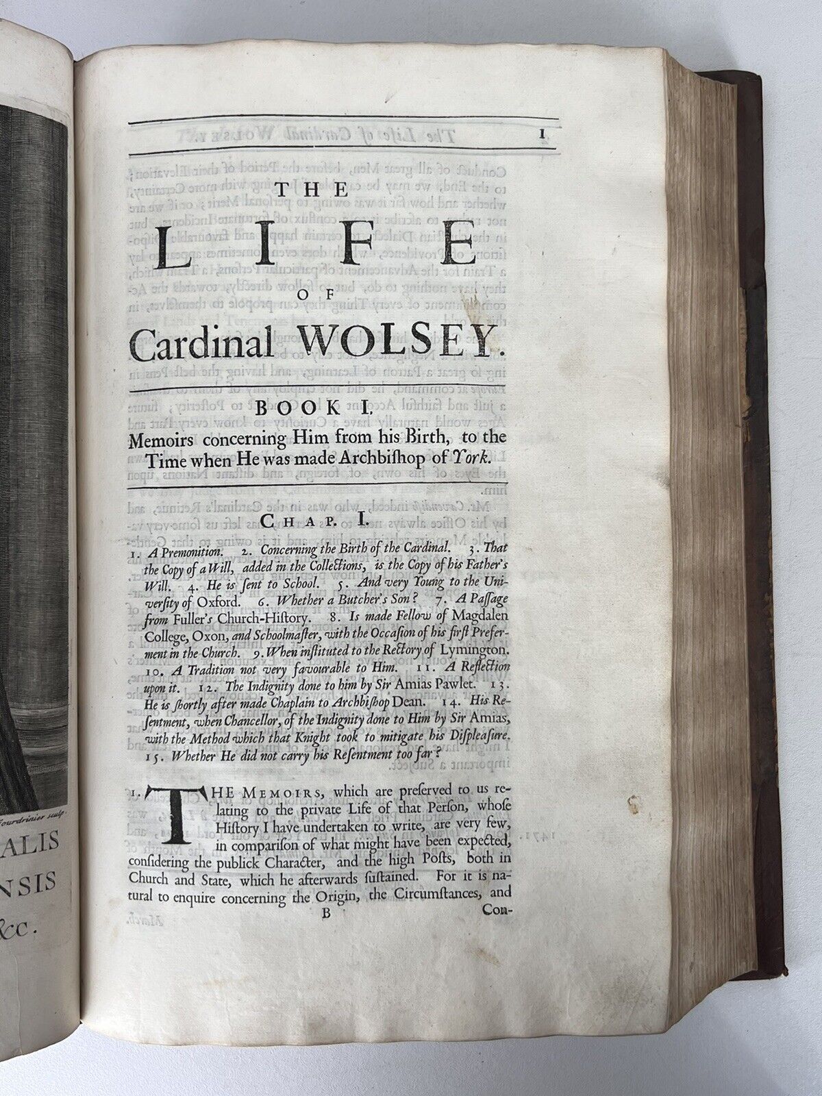 The Life of Cardinal Wolsey by Richard Fiddes 1724 First Edition